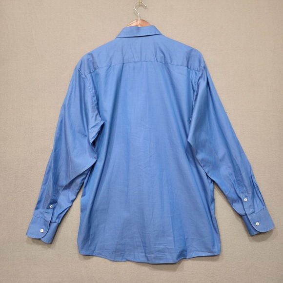 Luca D'Altieri Oxford Men's Blue Long Sleeve Button Up‎ Dress Shirt Size 16/41 - Picture 6 of 8